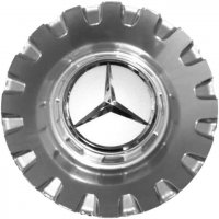 Genuine Mercedes Centre Cap Large Spoked Silver Lacquered