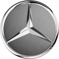 Genuine Mercedes Chrome Tantalite Grey Caps