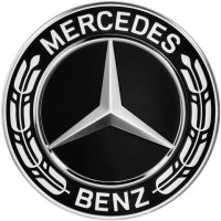 Genuine Mercedes Roadster Black Raised Star Caps 66.8mm