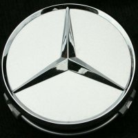 Genuine Mercedes Chrome Brilliant Silver Caps 66.8mm