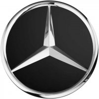 Genuine Mercedes Chrome Black Matt Caps 66.8mm