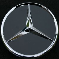 Genuine Mercedes Chrome Black Gloss Caps 66.8mm