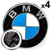  Genuine BMW Centre Cap Set with Floating Roundel 57mm for 5x112 wheels