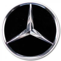 Genuine Mercedes Chrome Black Gloss Caps