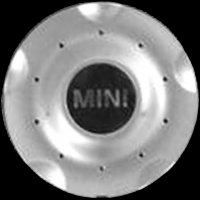 Genuine MINI R103 silver centre caps