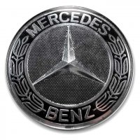 Genuine Mercedes Roadster Black Raised Centre Caps