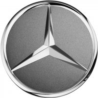 Genuine Mercedes Chrome Himalaya Grey Matt Caps