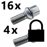 Bolt Pack R-Sec: Rust Resistant Bolts and High Security Locking Wheelbolts