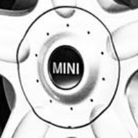 Genuine MINI R103 white centre caps