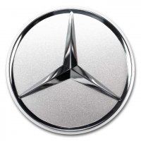 Genuine Mercedes Chrome Titanium Silver Caps