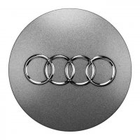 Genuine Audi 62mm Metallic Grey Centre Caps