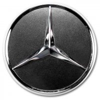 Genuine Mercedes Chrome Titanium Grey Caps