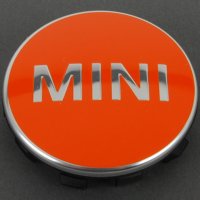 Genuine MINI Centre Cap Set Bright Orange Small