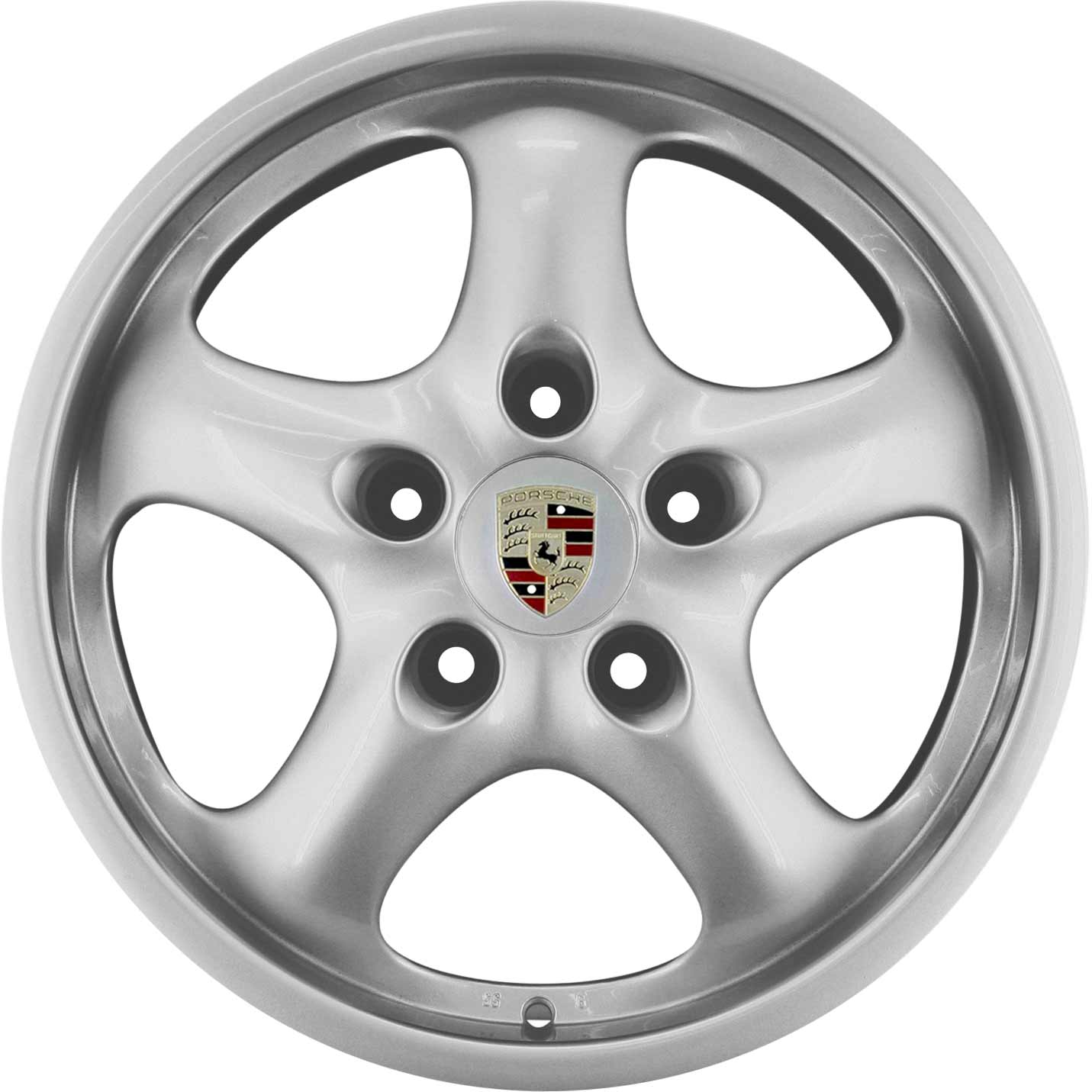 17 Porsche Cup Design 93 wheels in 61M Silver Metallic - Alloy Wheels  Direct (2111826)